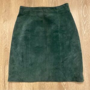 Vintage Wilsons Leather Green Suede Mini Skirt 4 FITS LIKE XS SMALL 100% Leather